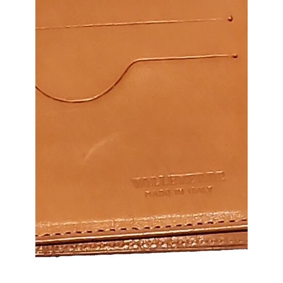 vintage VALLEVERDE Italy mens Bi fold Wallet Brown Leather coin pocket pelle - Picture 10 of 10